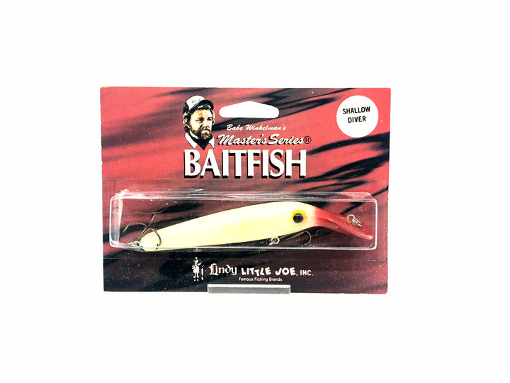 Lindy Baitfish Shallow Diver, Red Head Color on Card