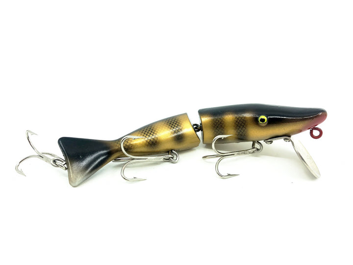 Radtke Pike Minnow, Black &amp; Gold Barred Minnow Color