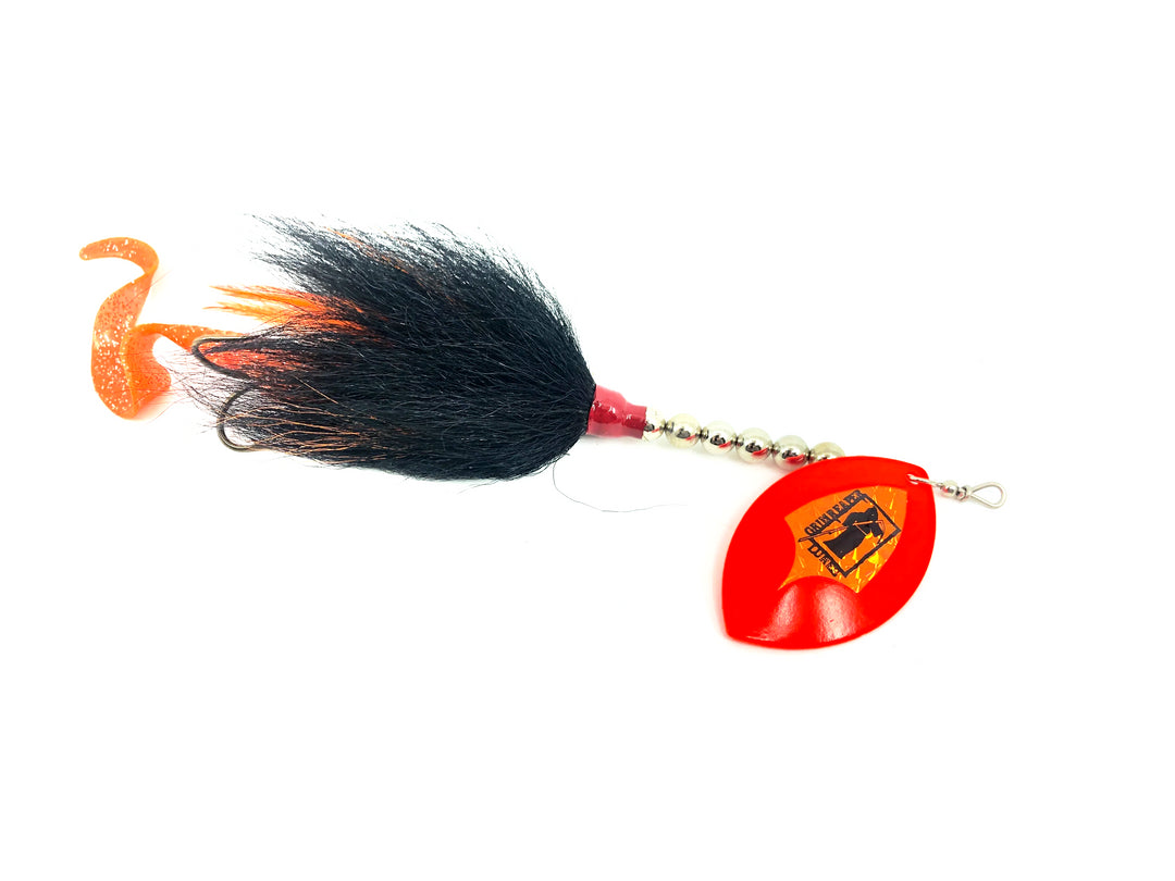 Grim Reaper Model 1100 2 1/4oz Spinner, Orange Blade/Black Tail Color