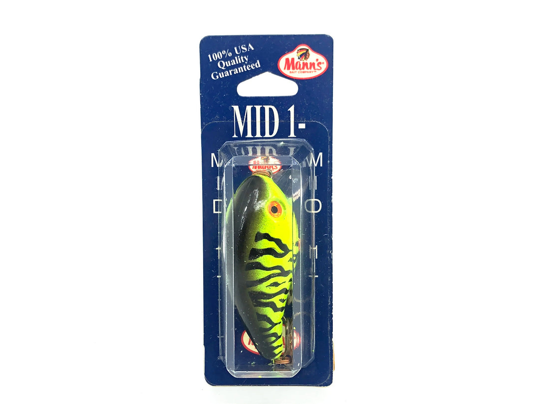 Mann's Mid 1- Minus, Fire Shad Color on Card