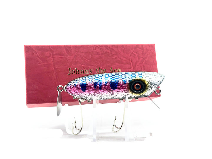 Johnny The Ace Japanese Lure, Blue Scale/Silver Purple Flakes Color with Box