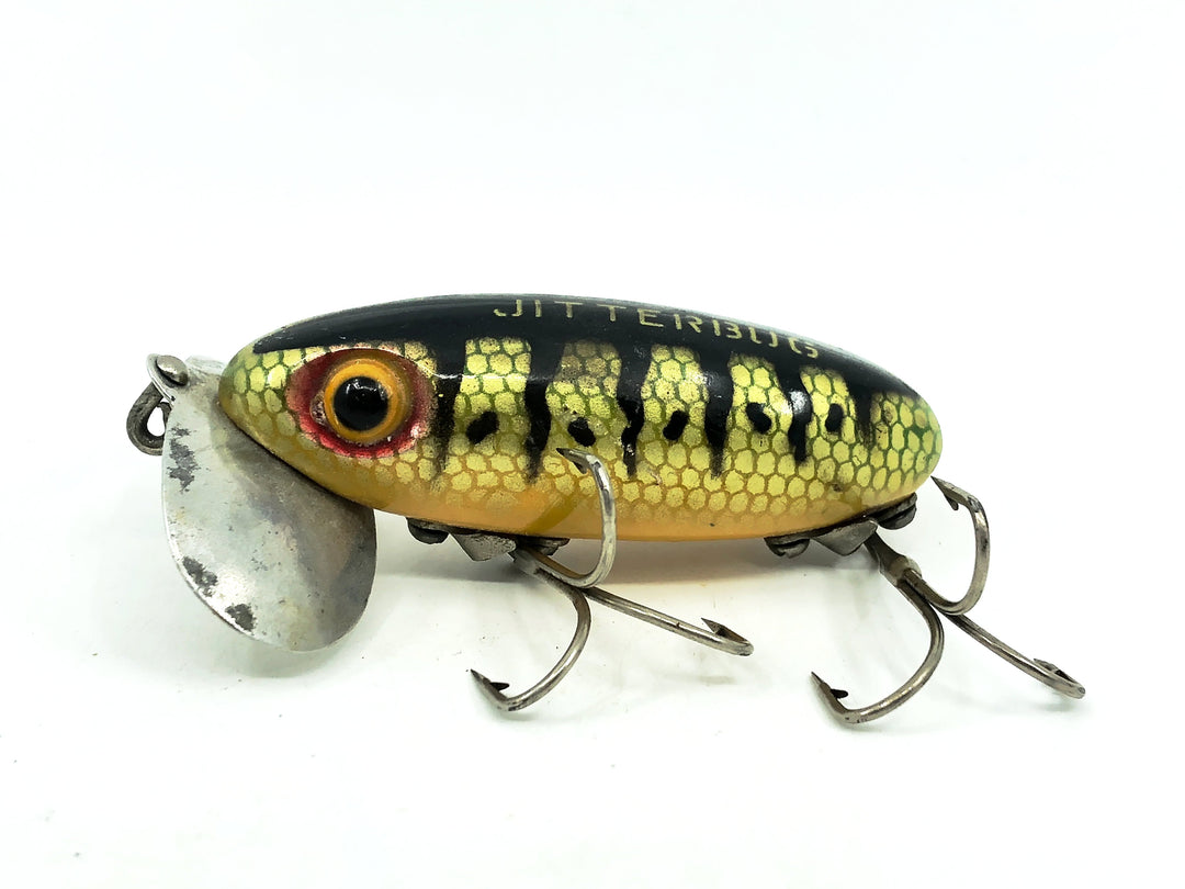 Arbogast Jitterbug 5/8oz, Perch Color, Vintage Bugged-Eyed Model