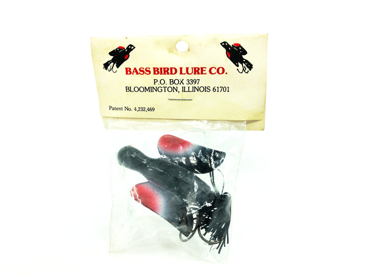 Bass Bird Lure Co. Bass Bird, Red/White Wing Color on Card