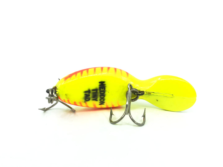 Heddon Tadpolly Tiny Tad, YFO Yellow Fluorescent Red Rib/Black Back Color