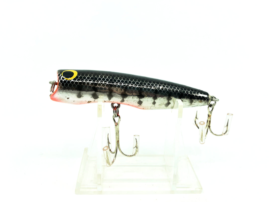 Bagley Chug-O-Lure CH3, FSC Black on Silver Chrome/Crayfish Color