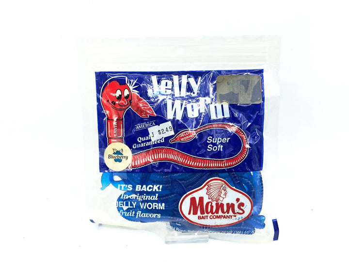 Mann's Jelly Worm 20 Pack, Original Blueberry Color