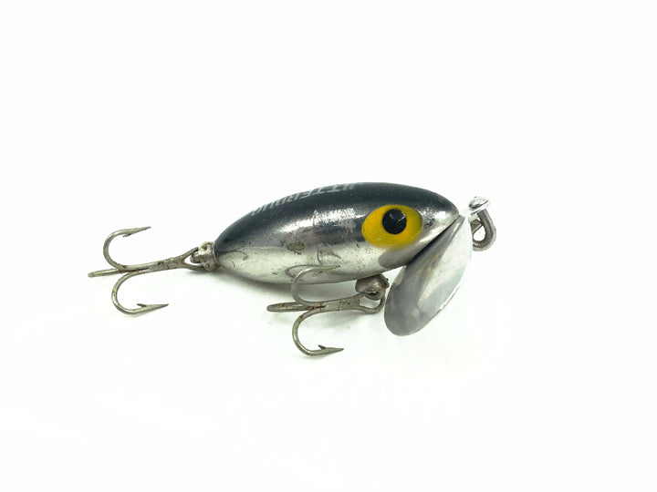 Arbogast Jitterbug 1/4oz, Black Back/Silver Color