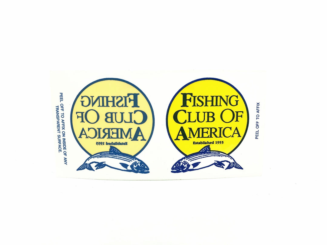 Fishing Club of America Sticker & Window Decal Combo