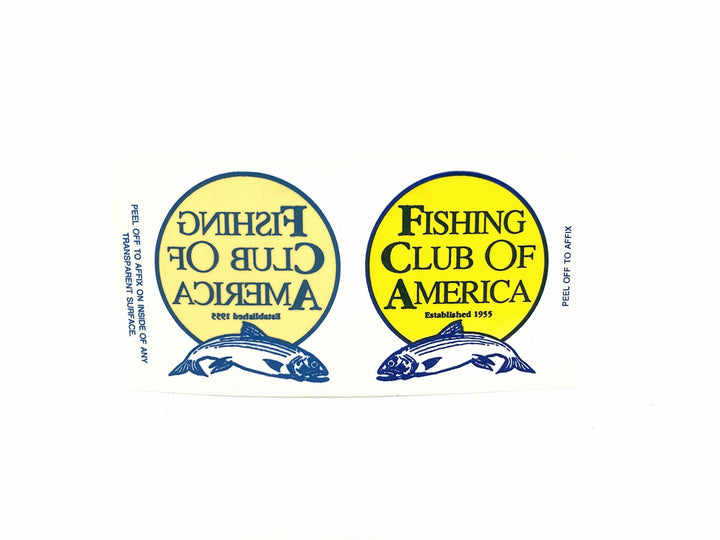 Fishing Club of America Sticker & Window Decal Combo