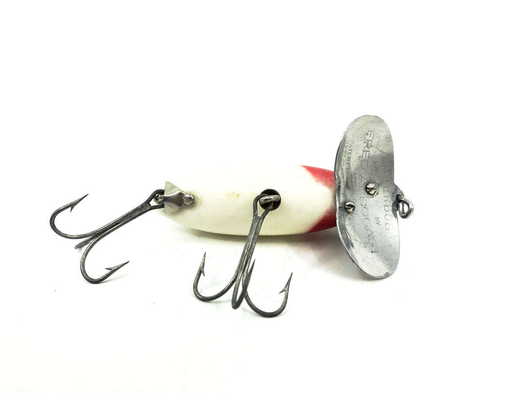 Arbogast Jitterbug 1/2oz, White/Red Color on Card