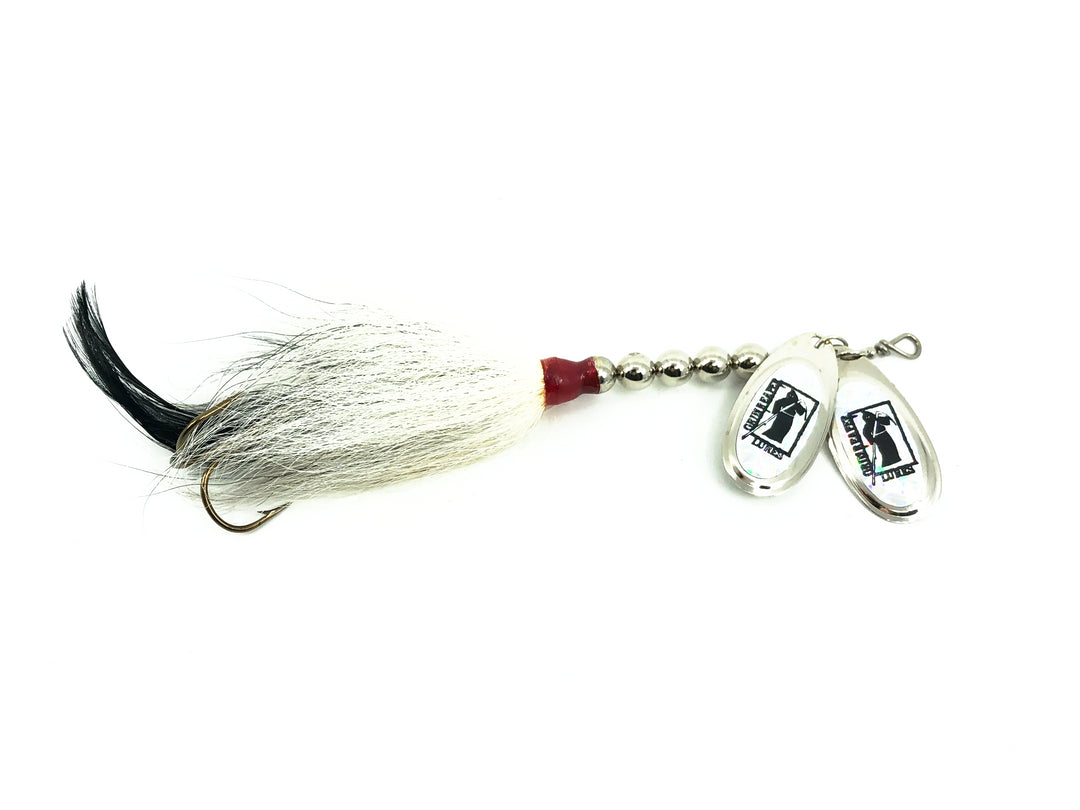 Grim Reaper Model 700 Double Flash Bucktail, Silver Blade/White & Black Bucktail