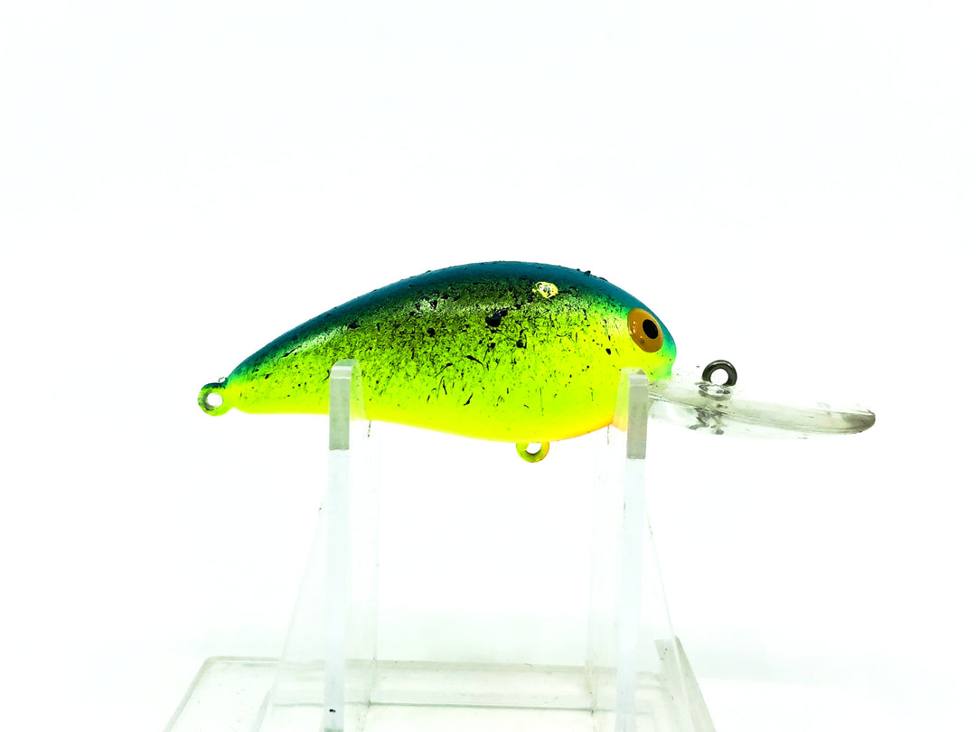 Bomber Model A 6A, Blue/Chartreuse/Black Speckles Color