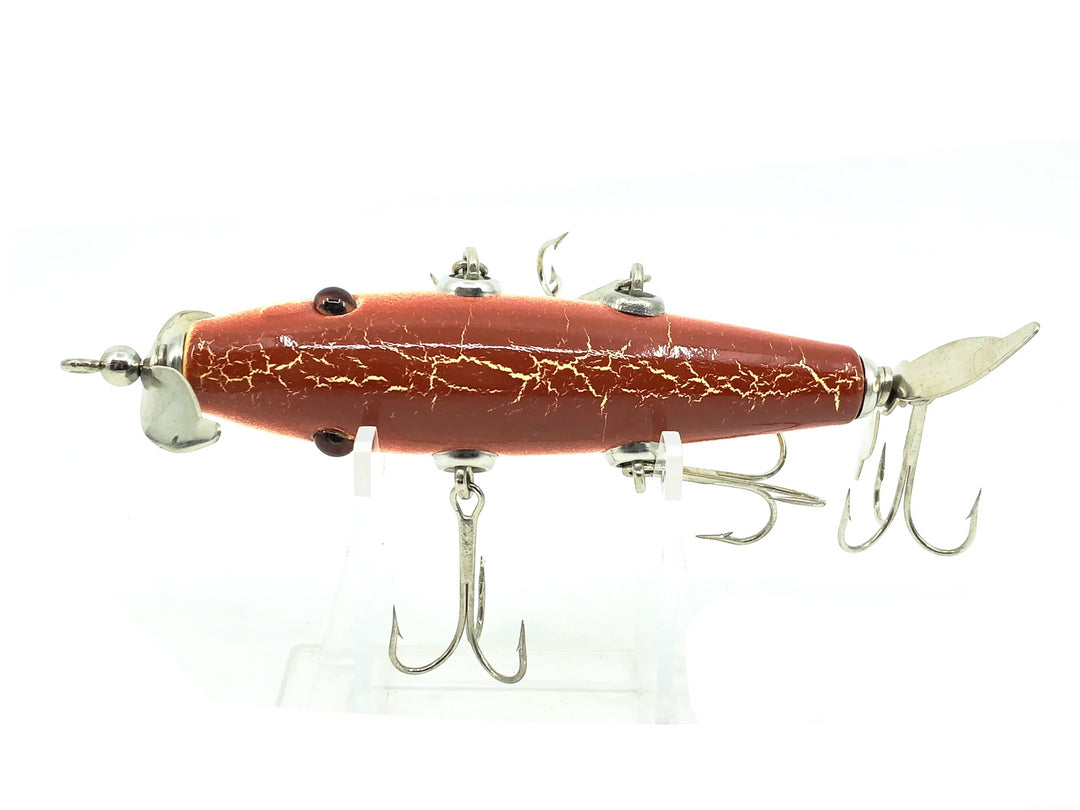 Sugar Creek Minnow 5-hook, Red Crackle Back Color