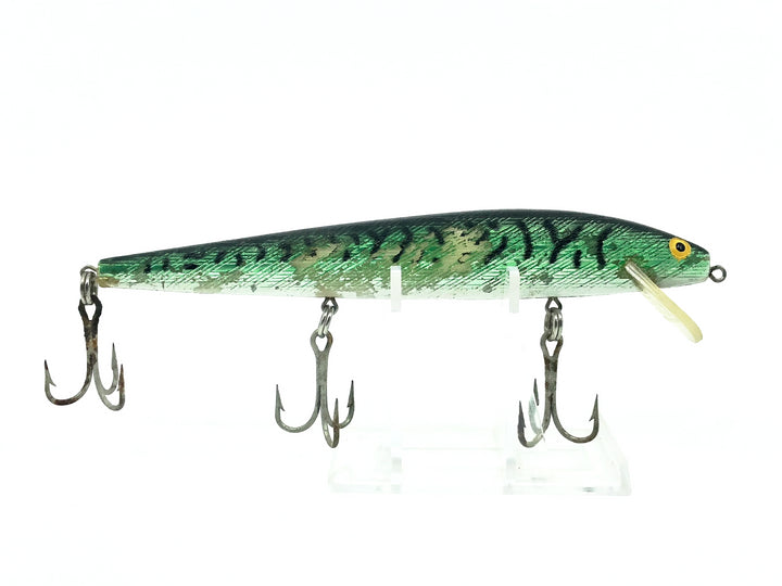 Rebel Floating Minnow F30S, #14 Silver/Green Back/Stripe Color