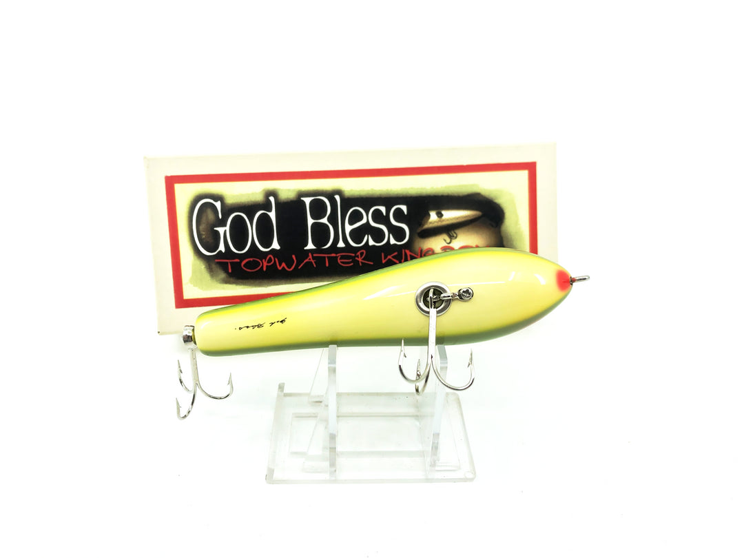 God Bless Factory Topwater Kingdom Anthem Lure, LF Light Frog Color with Box