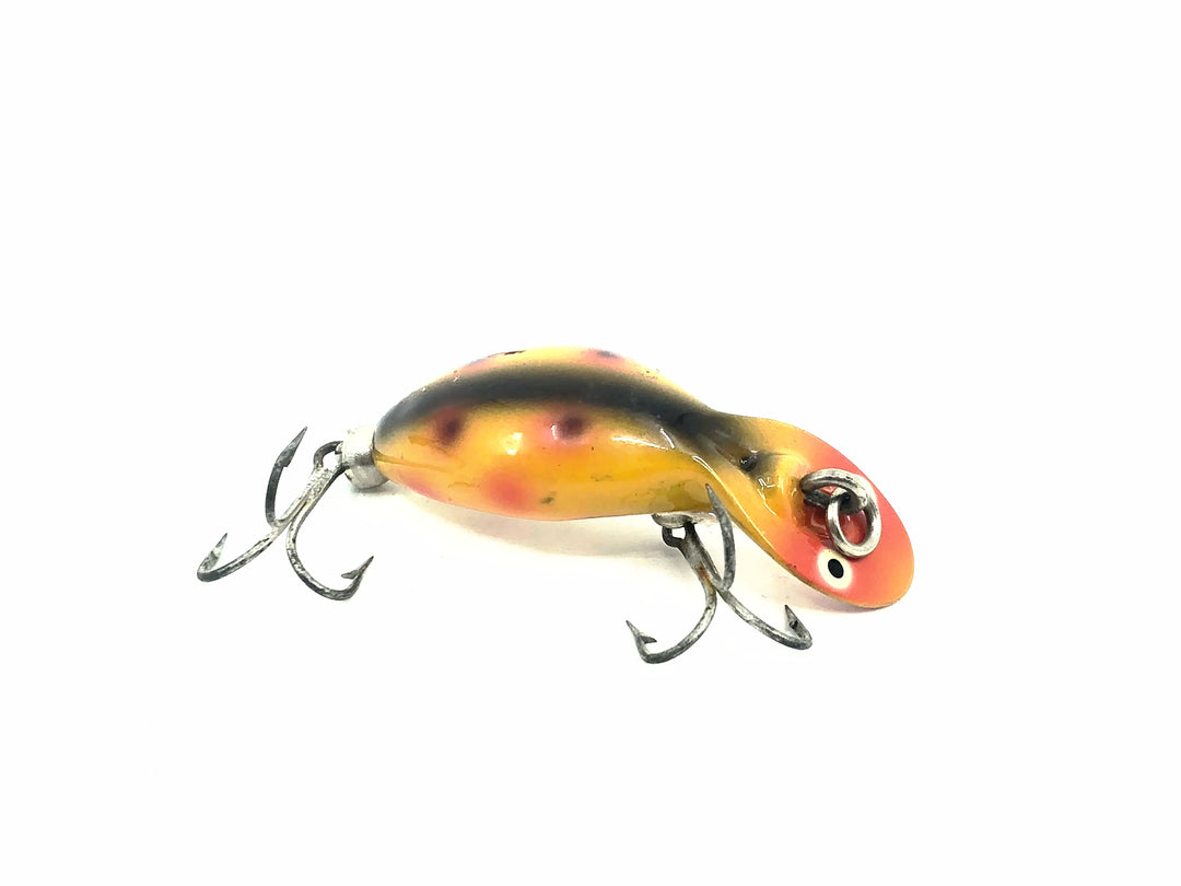 Heddon Tadpolly Tiny Tad, SO Spotted Orange Color - White Eyes!