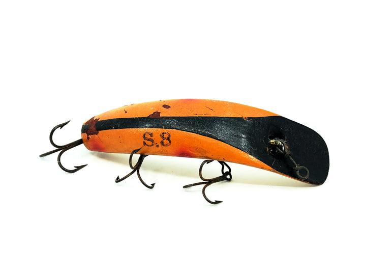 Helin Wooden Flatfish S3, LOB Light Orange Black Stripe Color