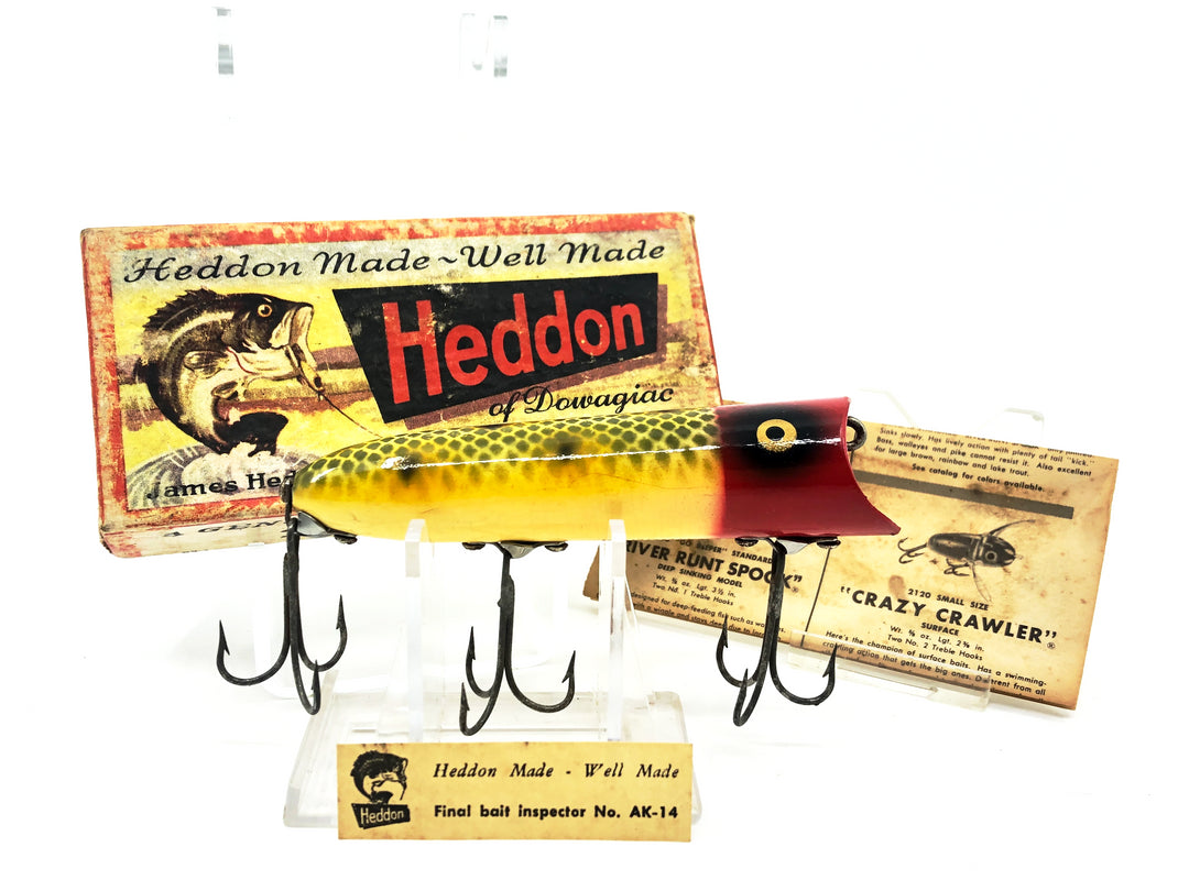 Heddon Lucky 13, JRH Red Head Frog Scale Color with Box