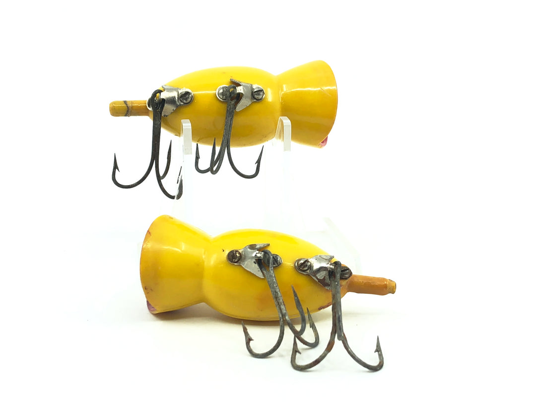 Arbogast Hula Popper Vintage Yellow Shore Minnow Combo