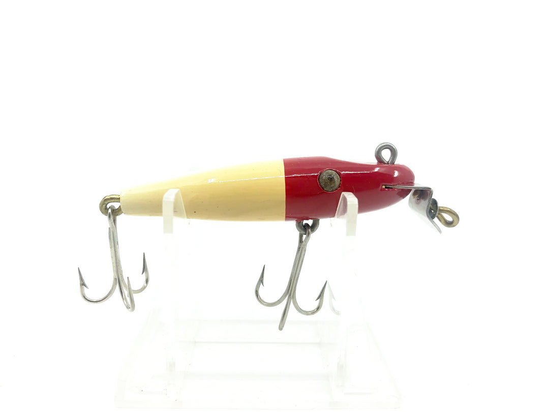 Creek Chub 2200 Midget Pikie, Red Head White Color 2201 - Double Line Tie