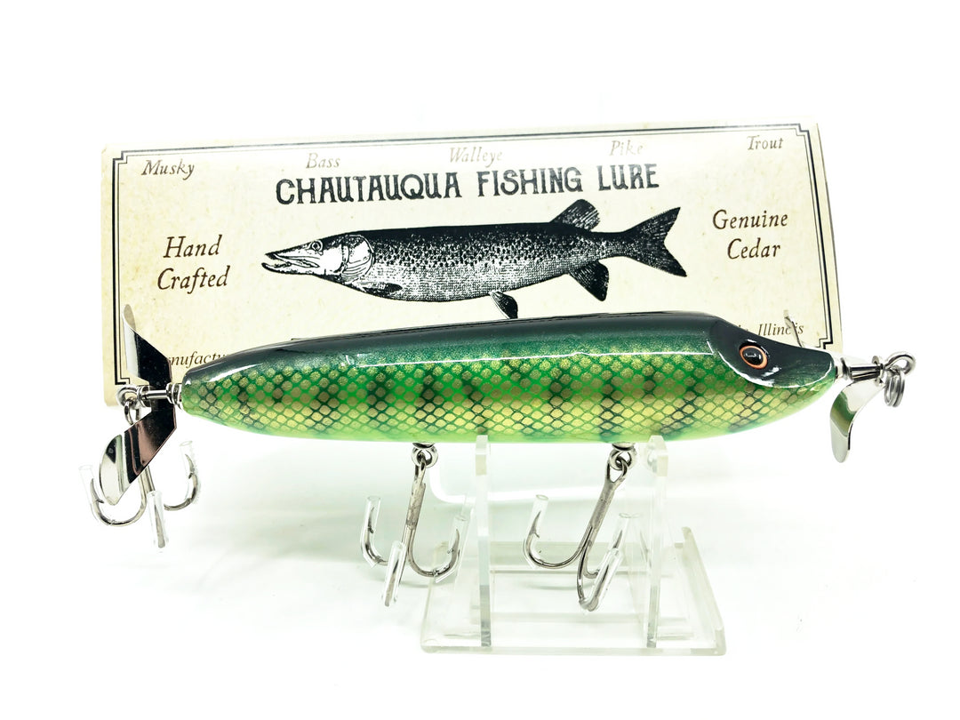 Chautauqua Topwater Vamp, Green Perch Color