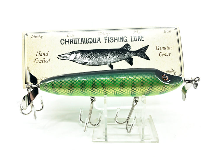 Chautauqua Topwater Vamp, Green Perch Color