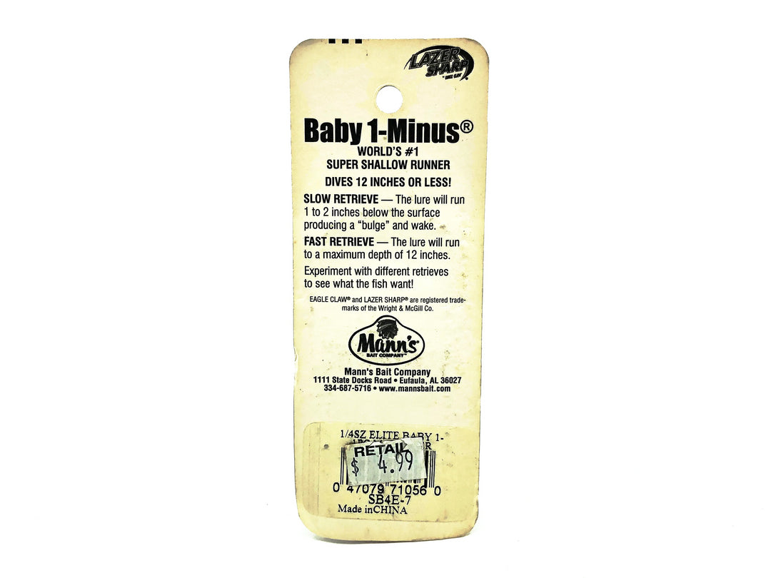 Mann's Elite Baby 1- Minus, Mat Tiger Color on Card