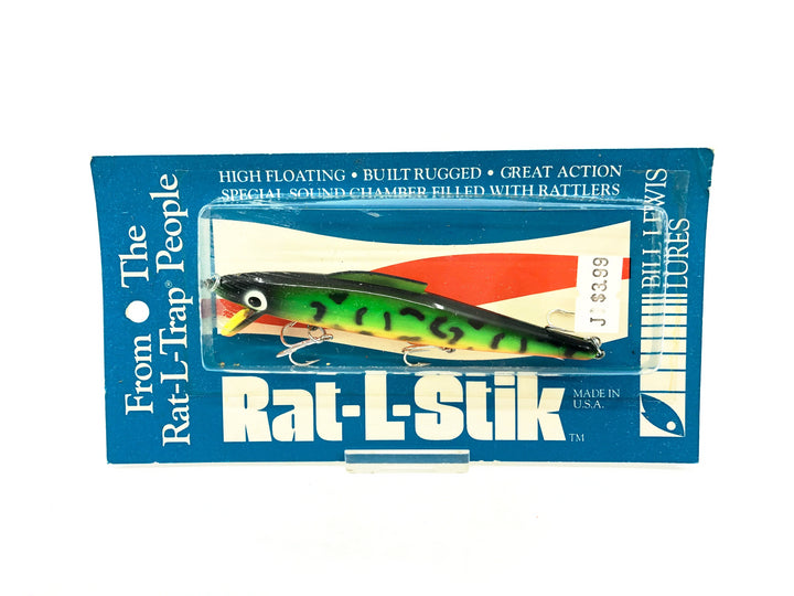 Bill Lewis Rat-L-Stik, #22 Firetiger Color on Card