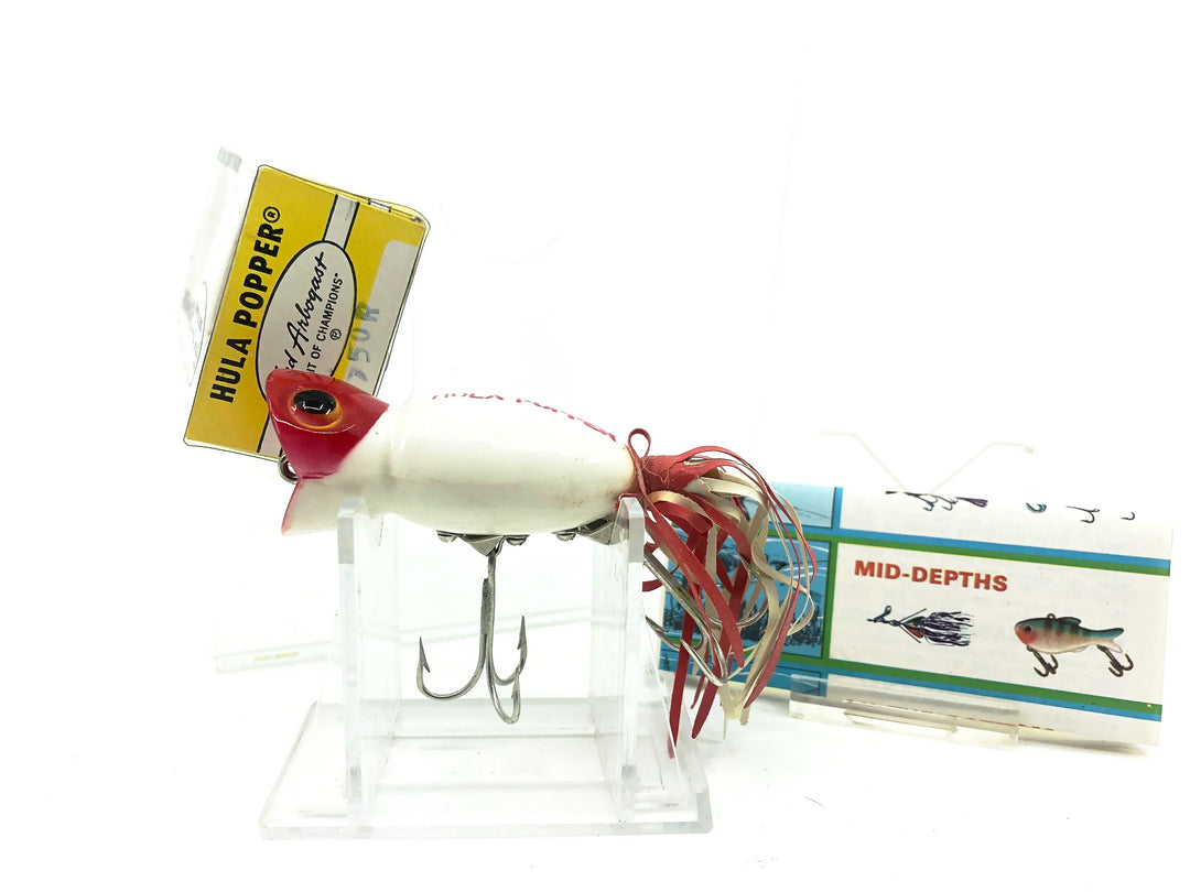 Arbogast Hula Popper 750, R Red/White Color with Box