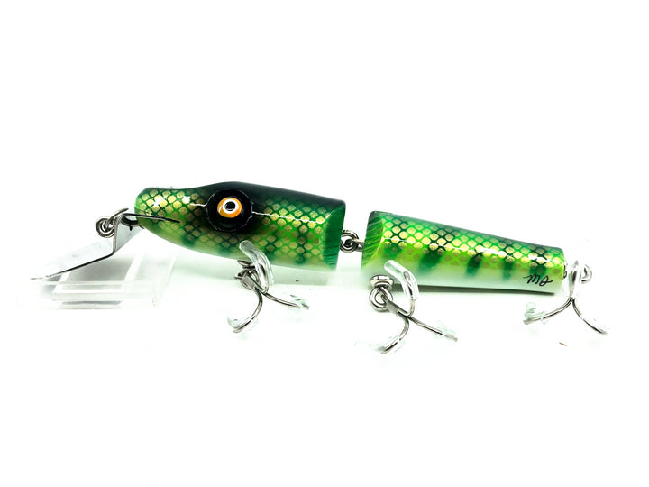 Chautauqua Custom Jointed Pikie Minnow, Green Caterpillar Color