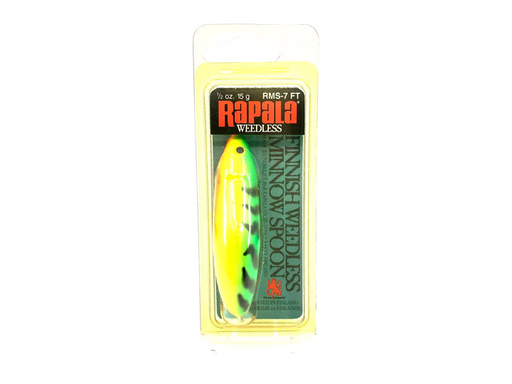 Rapala Minnow Spoon Weedless RMS-7, FT Fire Tiger Color on Card