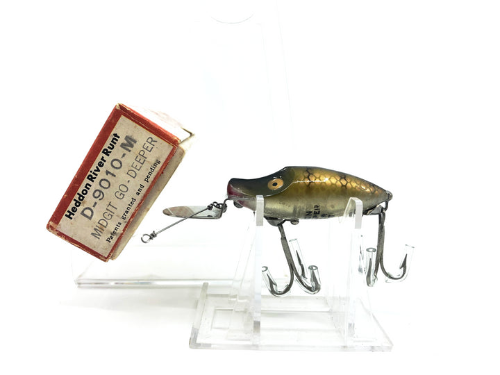 Heddon Midgit Go Deeper River Runt D-9010-M Pike Color with Box and Catalog