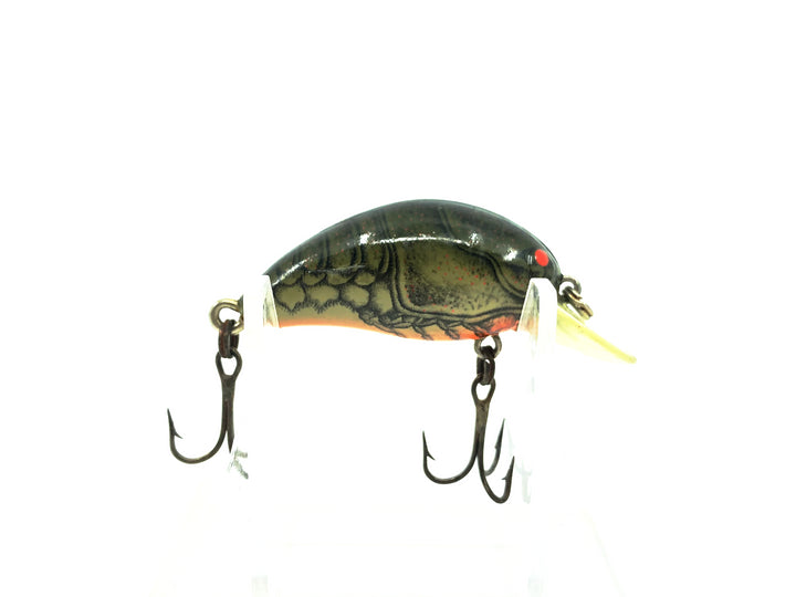 Bomber Model A 1A, XC2 Dark Green Crawfish/Orange Belly Color Screwtail