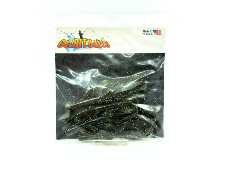 Get Bit Baits X Viper Tackle Salty Hog Soft Bait 4", Candy Green Pumpkin Color - 5 Pack