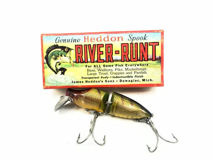 Heddon Jointed River Runt 9330-L, Perch Color w/Box