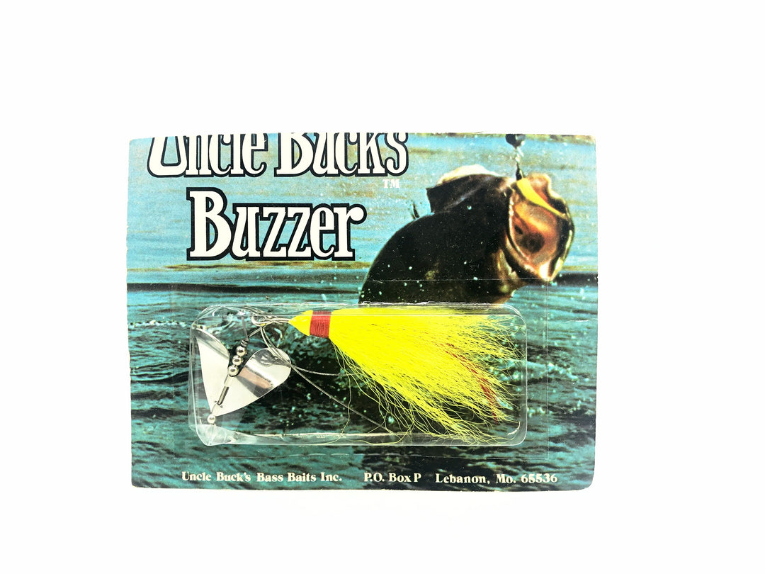 Uncle Bucks Buzzer, Silver Blade/Yellow Tail & Head on Card