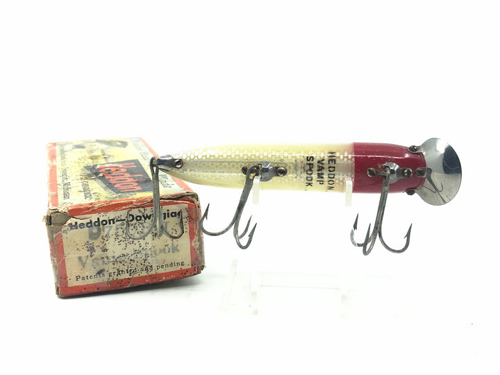 Heddon Vamp Spook, RH Red Head/White Color with Box