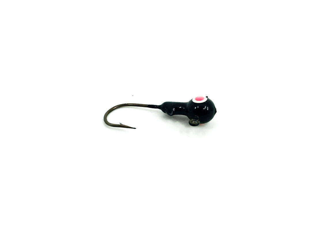 2/25oz Essential Round Ball Jig / Jig Head, Black Color- 8 Pack