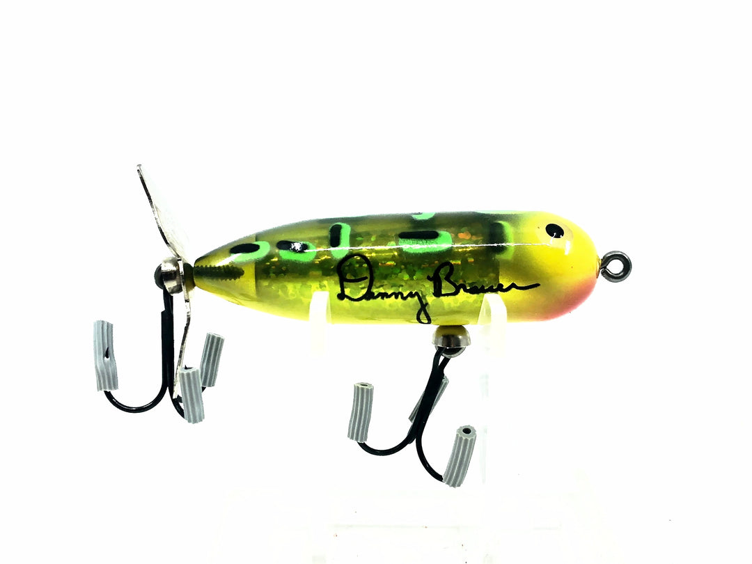 Heddon Denny Brauer Rattlin' Baby Torpedo, DLF Lightning Bullfrog Color