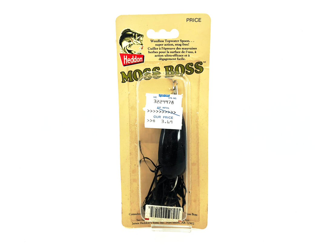 Heddon Moss Boss on Card, Black Color on Card