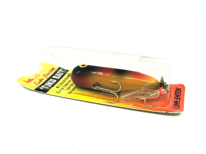 Luhr-Jensen Tuku Bait, Chartreuse Red/Black Dots Color with Card