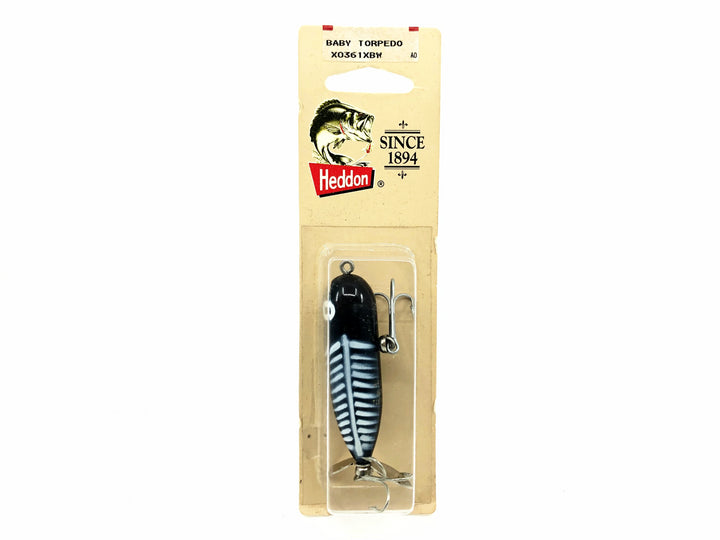 Heddon Baby Torpedo, XBW Black Shore Minnow Color New on Card