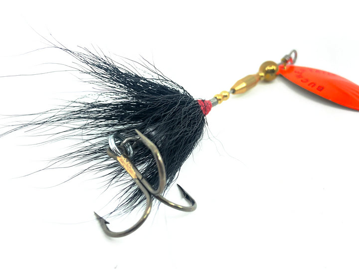 Buchertail 500 Series Spinner, Orange Blade/Black Tail Color