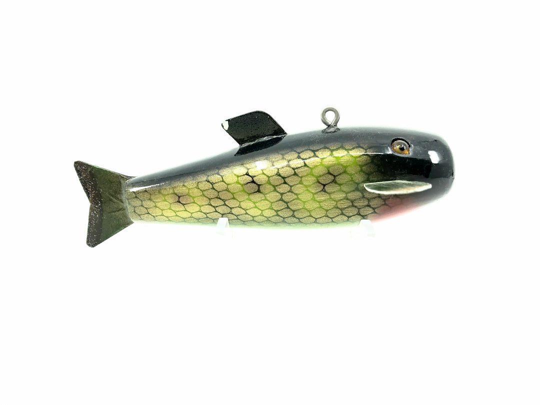 Contemporary Creek Chub Spearing Decoy, Gold Scale/Spot Color