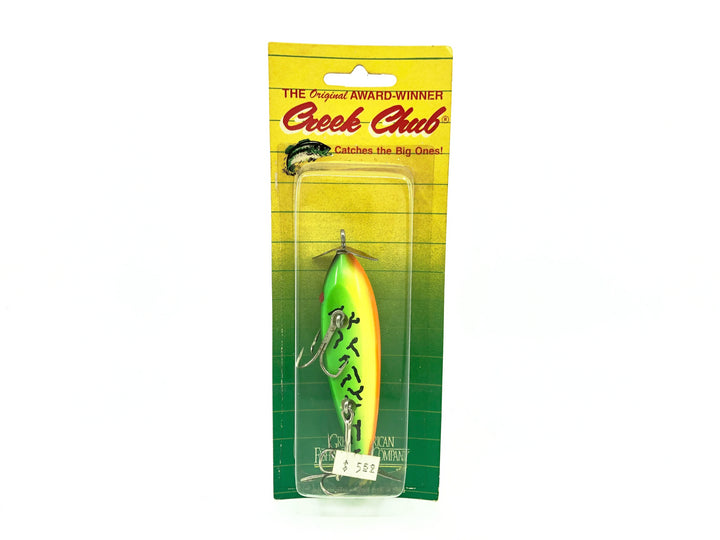 Creek Chub 1500P Injured Minnow, Firetiger Color on Card