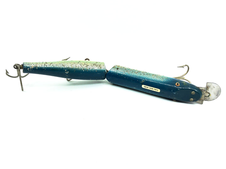 Creek Chub Wooden Giant Jointed Pikie 800, #34 Blue Flash Color