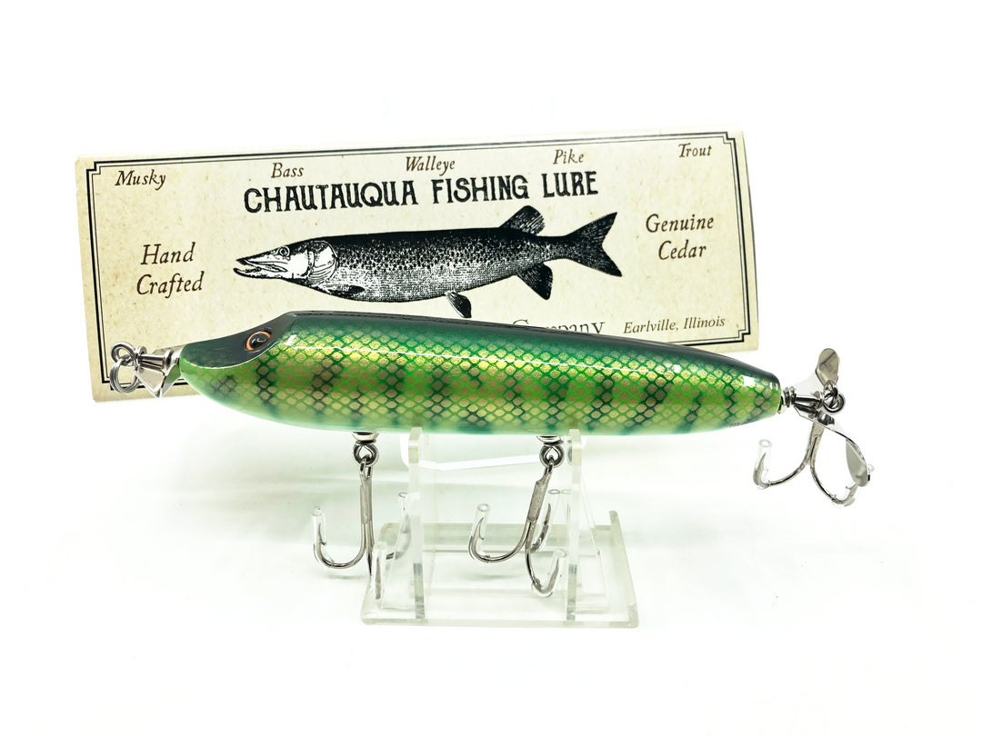 Chautauqua Topwater Vamp, Green Perch Color