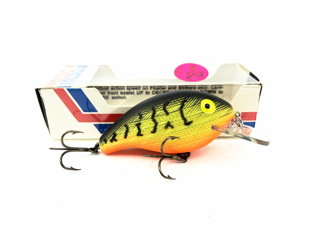 Rebel Mini-R Noisemaker Model, OCS Chartreuse/Black Stripes & Orange Belly Color with Box