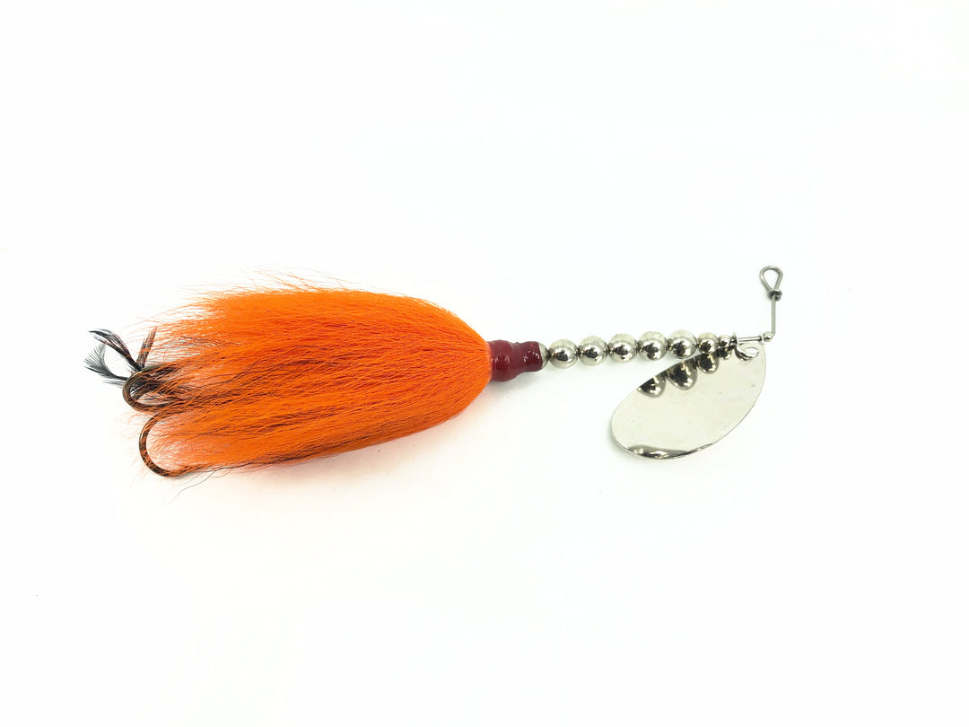 Grim Reaper Bucktail Spinner 1.5oz, Copper Blade/Orange & Black Bucktail