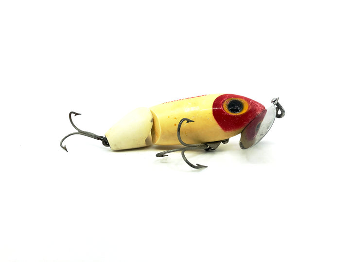 Arbogast Jointed Jitterbug, Red Head/White Color